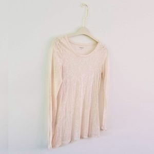 Express semi sheer burn out top